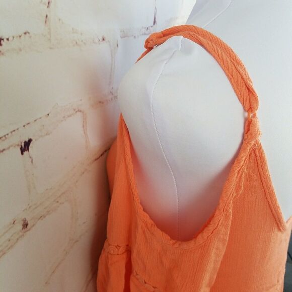3/$25 orange cold shoulder top boho small - Picture 4 of 7